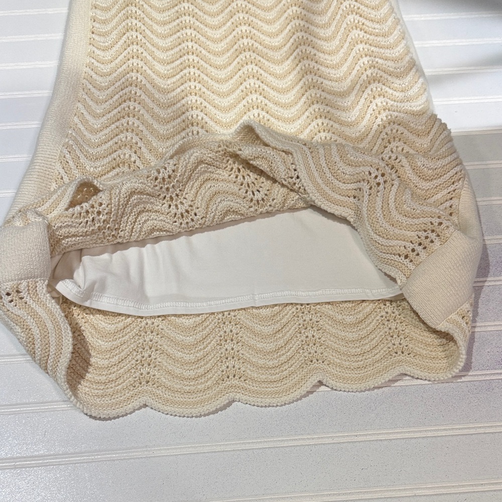 Evereve Cream Wave Pattern Midi Dress - Picture 5 of 6